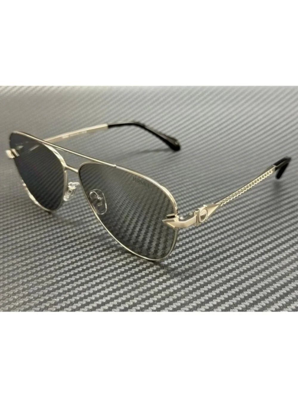 New Versace Men Silver Sunglasses 61-13-140